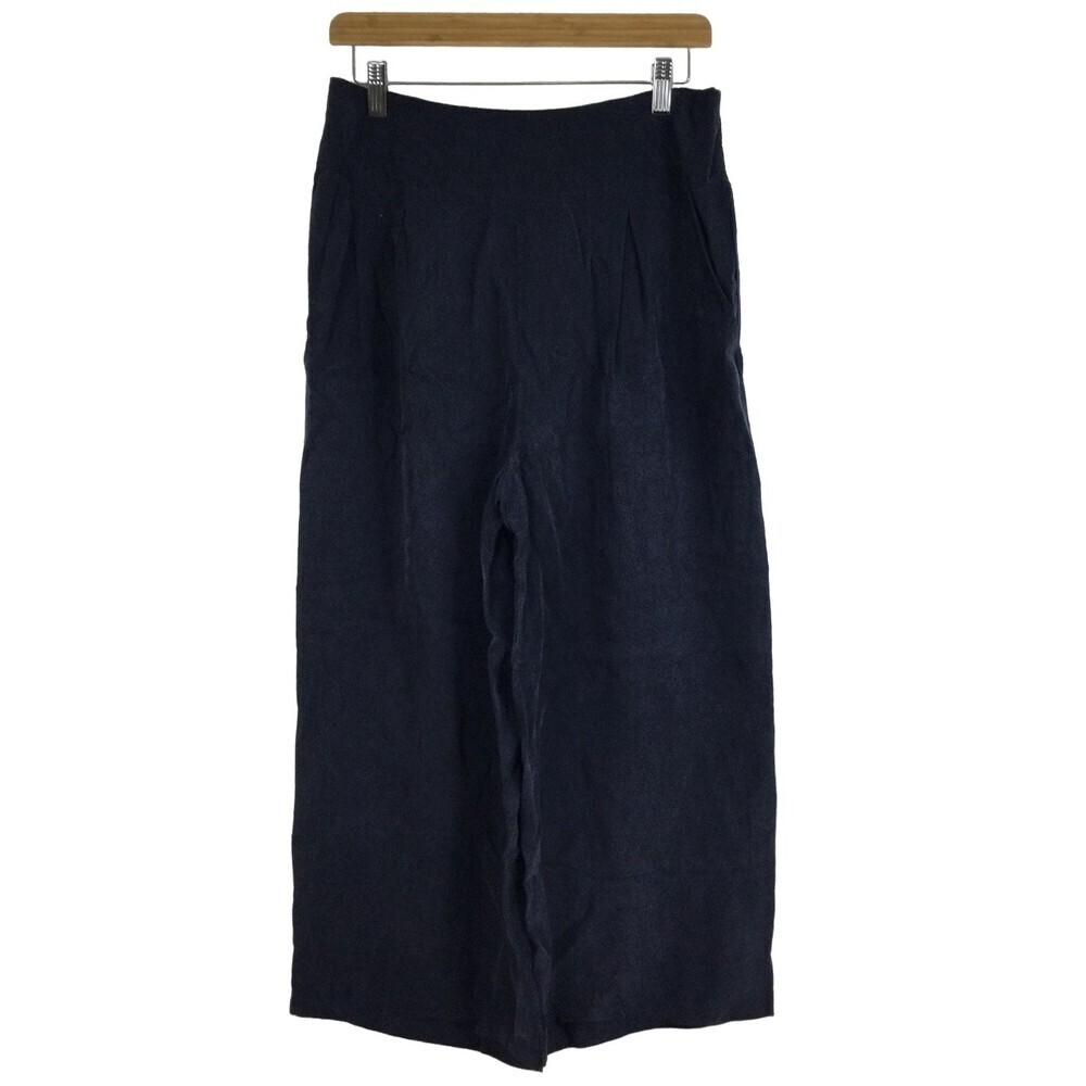 Masai Women Pusna Wide Leg Stretch Culottes Trousers Pants Navy Size Medium NWT